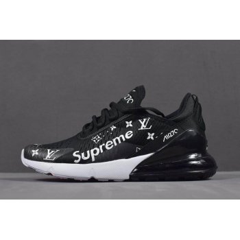 Supreme x Nike Air Max 270 Black White Running Shoes Shoes